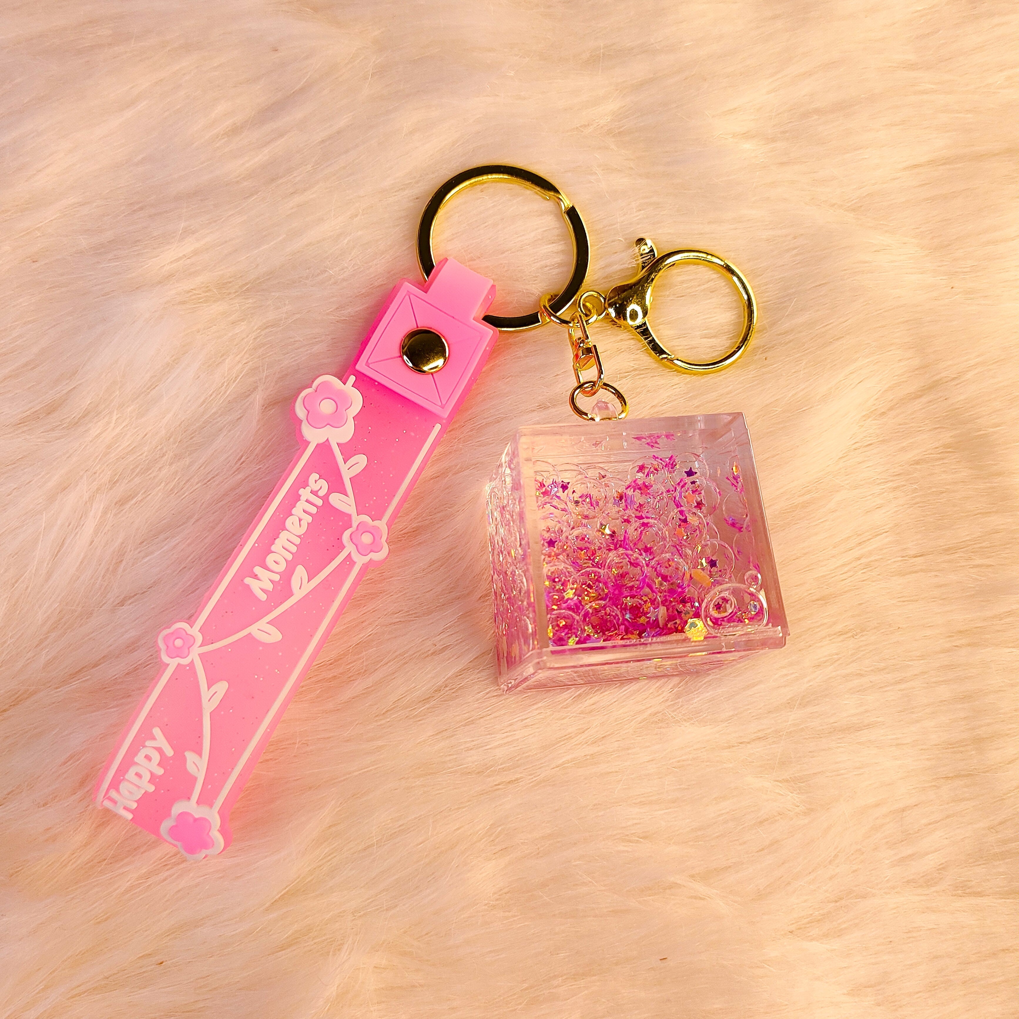 Cube Bubble Water Keychains - ( Pack of 1 )