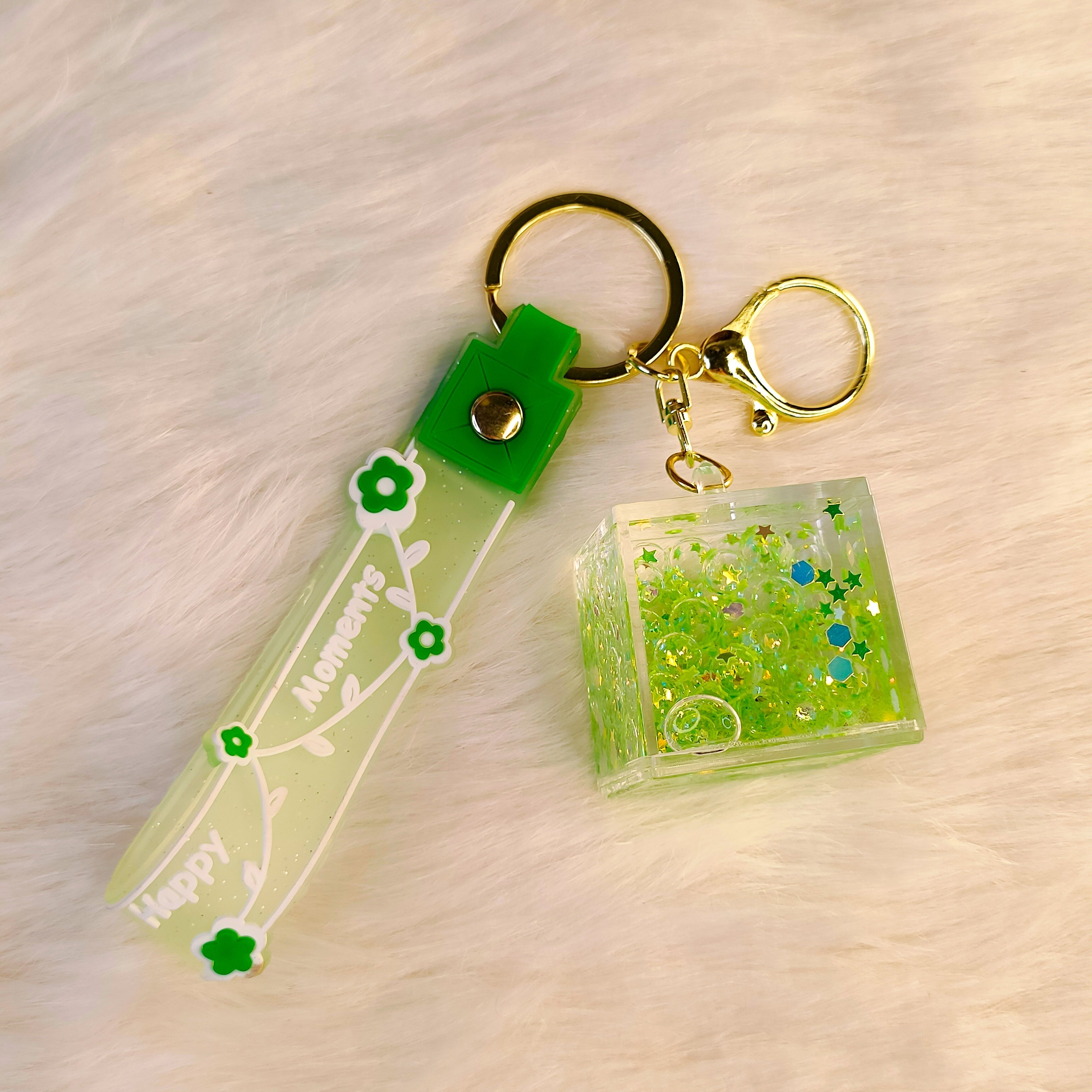 Cube Bubble Water Keychains - ( Pack of 1 )