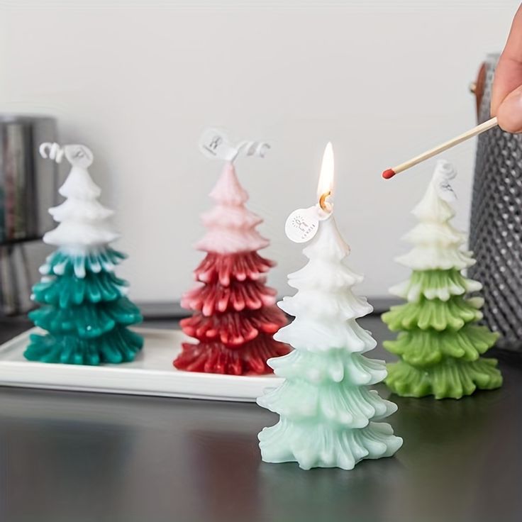 Festive Christmas Tree Sceneted Candles