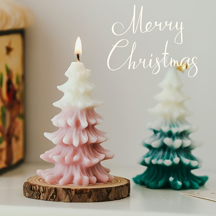 Festive Christmas Tree Sceneted Candles