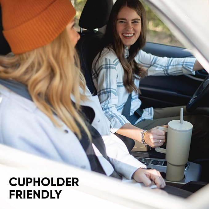 Stainless Steel Tumbler – Matte Finish |Sipper | Leak-Proof | With 2 Straw & Brush 1.2L