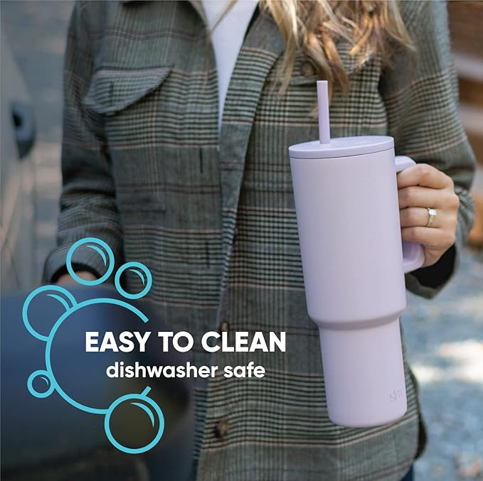 Stainless Steel Tumbler – Matte Finish |Sipper | Leak-Proof | With 2 Straw & Brush 1.2L