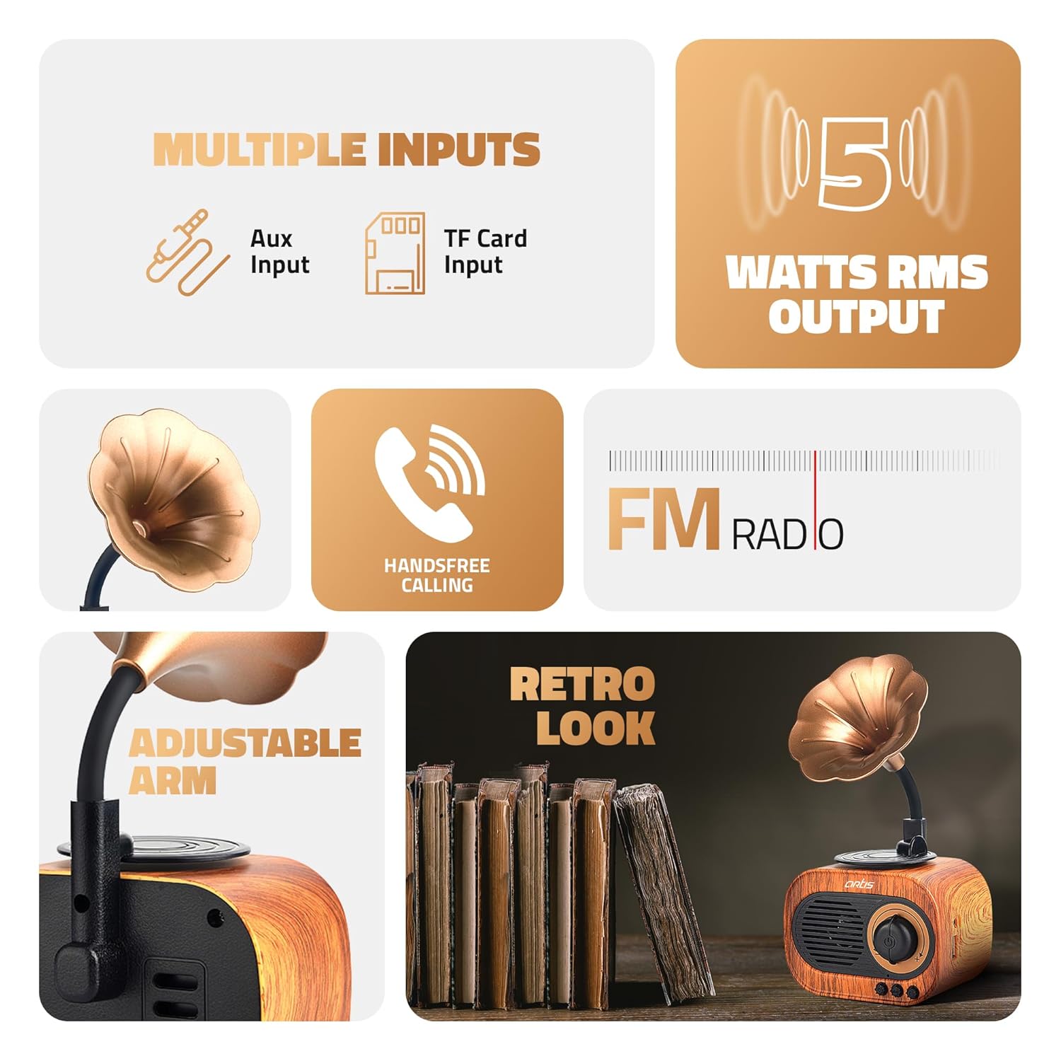 Classic Retro Wireless BT Speaker