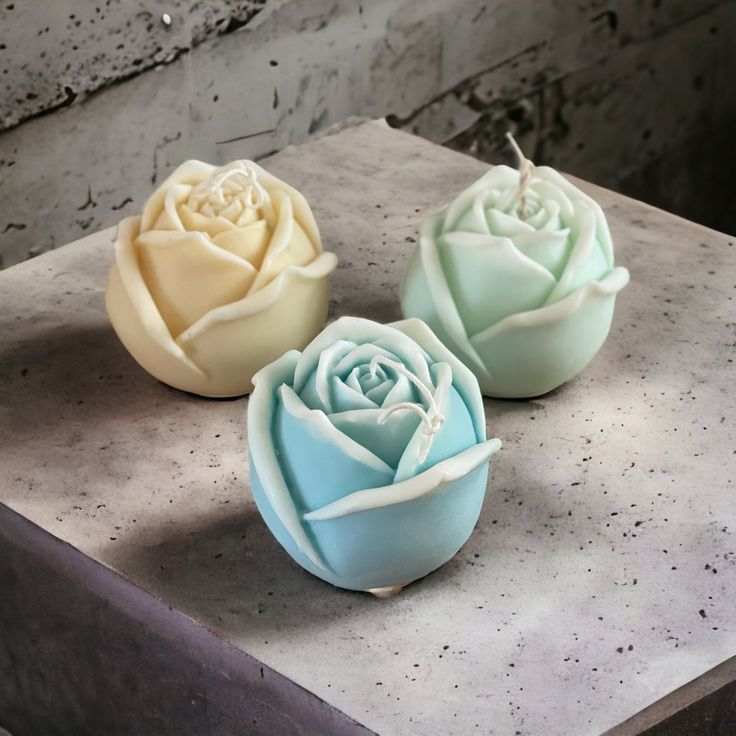 Rose Bud Scented Candle ( PACK OF 3 )