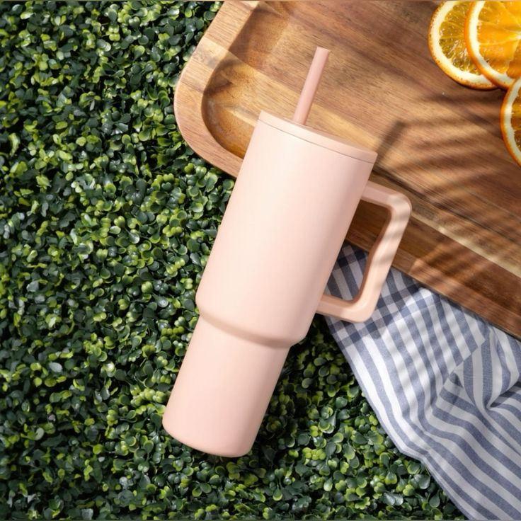 Stainless Steel Tumbler – Matte Finish |Sipper | Leak-Proof | With 2 Straw & Brush 1.2L