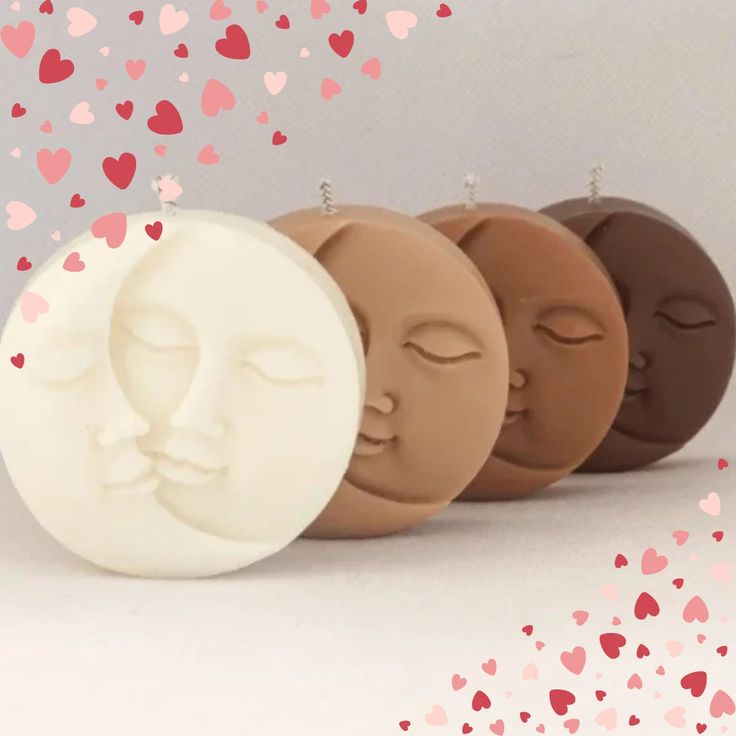 Sun & Moon Shape Candle ( PACK OF 4 )