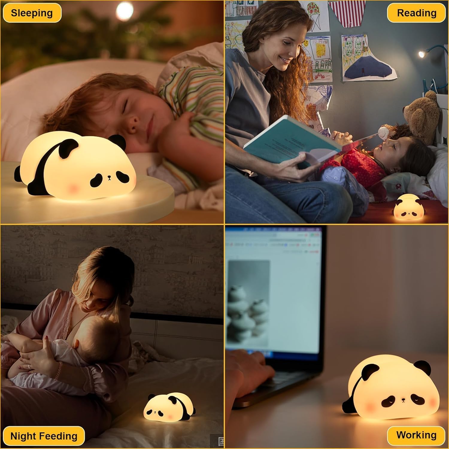 Sleeping Panda Silicone lamp