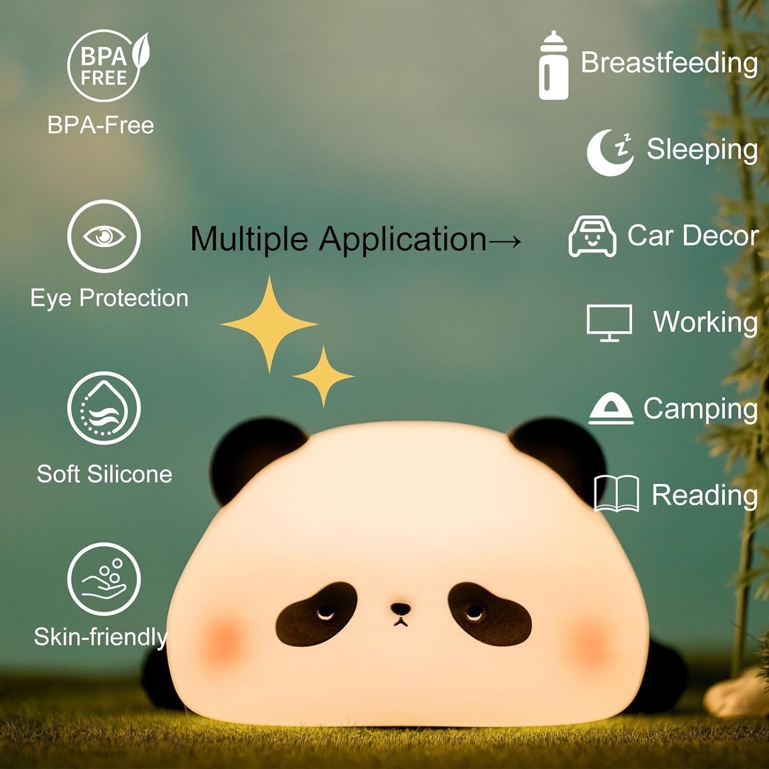 Sleeping Panda Silicone lamp