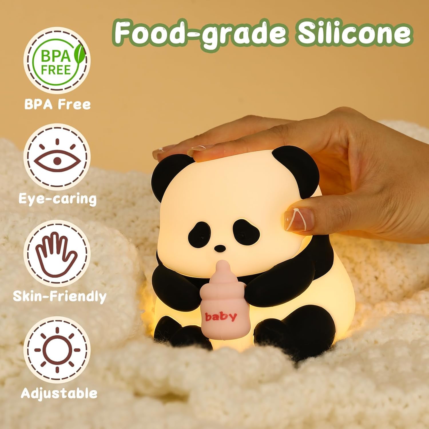Baby Panda Silicone lamp