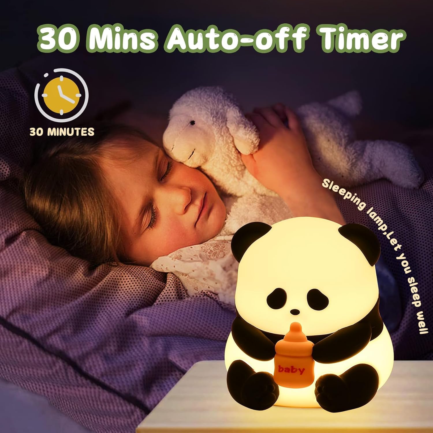 Baby Panda Silicone lamp