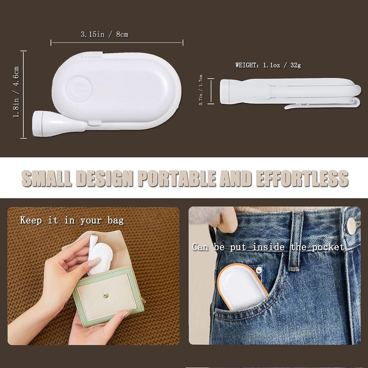 Clip-On LED Reading Light with 3 Modes